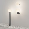Nowoczesny kinkiet lampa ścienna zewnętrzna na elewację aluminium czarna z kulą Bold MAYTONI O598WL-01B